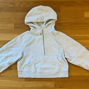Lululemon quarter zip oversized hoodie light grey scuba XS/S